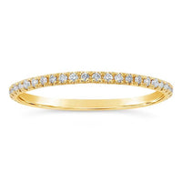 14K Yellow Gold Diamond-Set Wedding Band