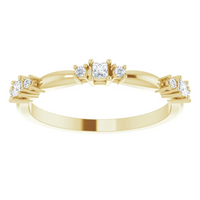 Natural Multiple Square Diamonds Stackable Ring