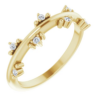 14K Gold 1/10 CTW Natural Diamond Stackable Ring