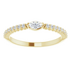 Natural Marquise Diamond with Diamond Accents Stackable Ring