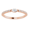 Natural Marquise Diamond with Diamond Accents Stackable Ring