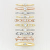 Natural Straight Baguette Diamond Stackable Ring