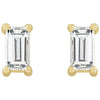 Baguette 14K Gold 1/5 CTW Natural Diamond Stud Earrings
