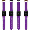 Apple Purple Leather Watch Band with words 'Don't Waste Your Time'