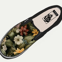 Camouflage Floral Authentic Vans Slip-on Shoes