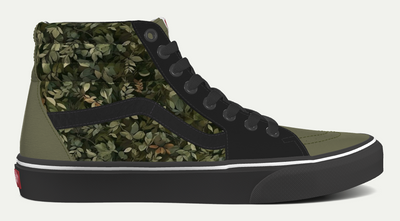 Camo Leaves Vans SK8 Hi Top Shoes