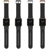 Cancer Zodiac Birth Sign Apple Leather Watch Band in Black