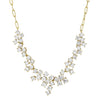 Cluster CZ Necklace, 9", Gold Plated