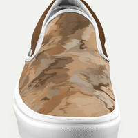 Desert Camouflage Vans Slip-on Shoes