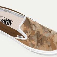 Desert Camouflage Vans Slip-on Shoes