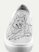 German Shepherd 'Hanging & Happy' Vans Slip-on Shoes