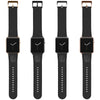 Gemini Zodiac Birth Sign Apple Leather Watch Band in Black