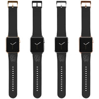 Gemini Zodiac Birth Sign Apple Leather Watch Band in Black