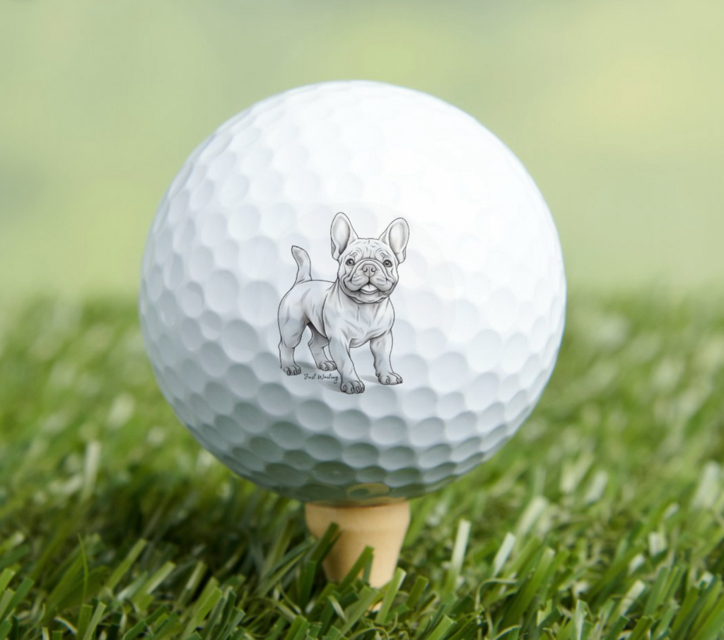 French Bull Dog Golf Ball