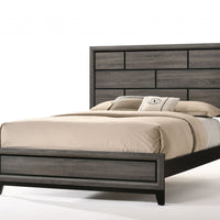 86" X 63" X 56" Queen Weathered Gray Paper Veneer Bed