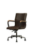 22" X 26" X 35-3" Distressed Chocolate Top Grain Leather Executive Office Chair