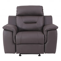 41" Brown Fascinating Leather Reclining Chair