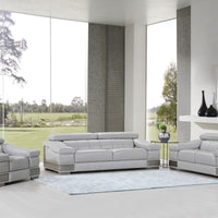 117" Lovely Light Grey Sofa Set