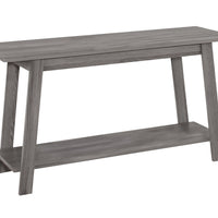 15.75" X 42" X 22.5" Grey Particle Board Laminate TV Stand