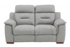 67'" X 41'"  X 41'" Modern Gray Leather Loveseat