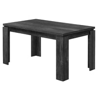 35.5" X 59" X 30.5" Black Reclaimed Wood Look  Dining Table