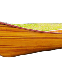 28.5" X 144" X 21" Wooden Canoe With Ribs Curved Bow