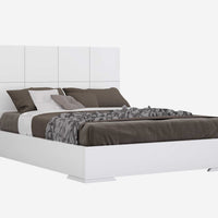 Contemporary White Queen Platform Bed