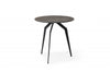 20" Black And Gray Ceramic Tile Round End Table