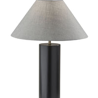 Canopy Black Wood Block Table Lamp