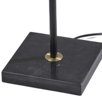 Sleek Torchiere Black Metal Frosted Alabaster Glass Shade