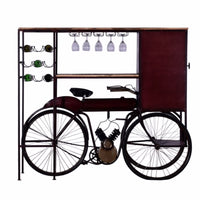 17" X 58.5" X 67.5" Maroon Tricycle Delivery Bar
