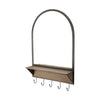 Arch Wood And Metal Frame Wall Mirror