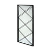 48" Painted Rectangle Full Length Hanging Mirror Wall Mounted With Metal Frame