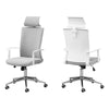 Gray Fabric Seat Swivel Adjustable Executive Chair Fabric Back Plastic Frame