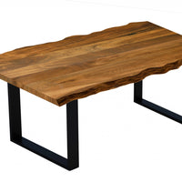 71" Modern Rustic Real Wood Live Edge Dining Table