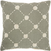 Glamorous Handcrafted Sage Accent Throw Pillow