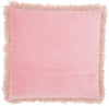 Fluffy Rose Pink Shag Accent Throw Pillow