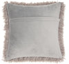 Plush Grey Shag Accent Throw Pillow