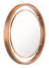 Antiqued Gold Round Wall Mirror