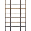 Brown Wood And Iron Six Shelf Standing Unit