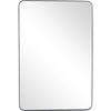 42" Painted Rectangle Accent Mirror Wall Mounted With Metal Frame