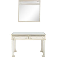 Champagne Finish Mirror and Console Table