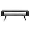 47" Black Manufactured Wood And Iron Rectangular Open Coffee Table