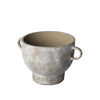7" Rustic Organic Finish Whitewash Brown Ceramic Vase