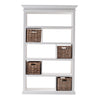 Classic White Room Open Cabinet with Basket Set