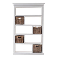 Classic White Room Open Cabinet with Basket Set