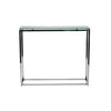 Geo Rectangle Clear Glass and Chrome Console Table