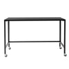 Black Minimalist Metal Folding Table Desk