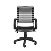 Black Swivel Adjustable Task Chair Bungee Back Steel Frame