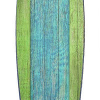 Rustic Aqua and Green Surfboard Wall Décor